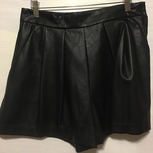 faux leather shorts
